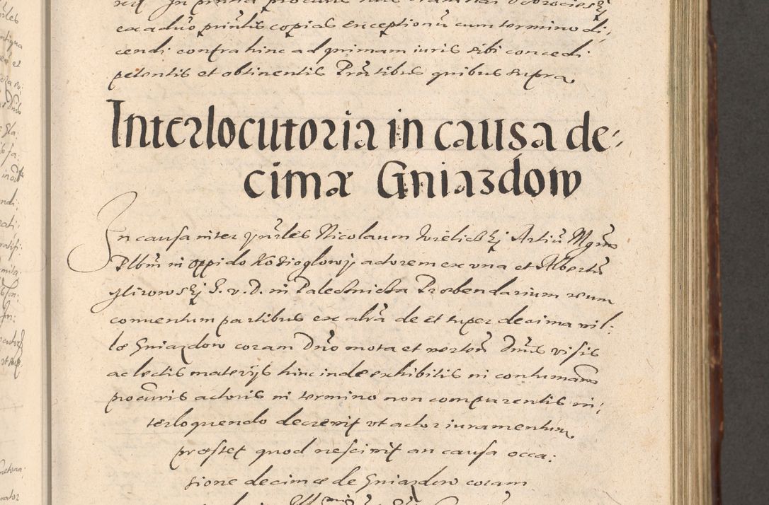 Zdjęcie nr 383 dla obiektu archiwalnego: Illustrissimo et Reverendissimo in Christo Patre Domino Domino Petro Tylicki Dei et Apostolice Sedis Gratia Episcopo Cracoviensis Duce Severiensis Acta actorum causarum sententiarum tam interloquutoriarum quam definitivarum decretorum obligationum, quietationum, recognitionum, constitutionum procuratorum etc. etc. coram Admodum Reverendo Domino Thoma Oborski I. V. Doctore Canonico Vicario in Spiritualibus et Officiali generali Cracoviensis in anno Domini Millesimo Sexcentessimo Decimoquarto Cuius Indictio duodecima Pontificus SS. D. N. D. Pauli Divina providentia Papae quinti Anno decimo foeliciter incipiunt