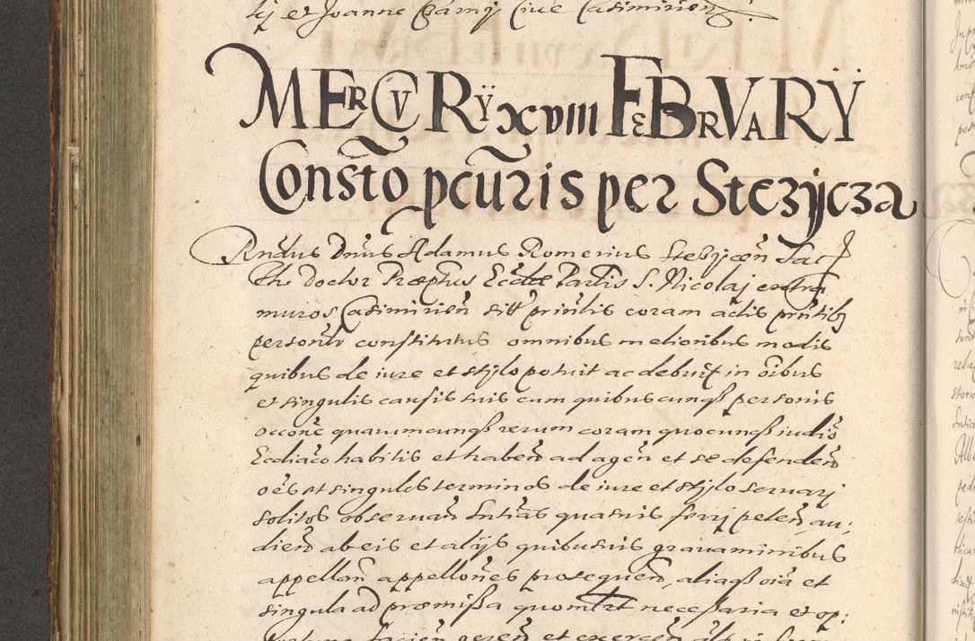 Zdjęcie nr 374 dla obiektu archiwalnego: Illustrissimo et Reverendissimo in Christo Patre Domino Domino Petro Tylicki Dei et Apostolice Sedis Gratia Episcopo Cracoviensis Duce Severiensis Acta actorum causarum sententiarum tam interloquutoriarum quam definitivarum decretorum obligationum, quietationum, recognitionum, constitutionum procuratorum etc. etc. coram Admodum Reverendo Domino Thoma Oborski I. V. Doctore Canonico Vicario in Spiritualibus et Officiali generali Cracoviensis in anno Domini Millesimo Sexcentessimo Decimoquarto Cuius Indictio duodecima Pontificus SS. D. N. D. Pauli Divina providentia Papae quinti Anno decimo foeliciter incipiunt