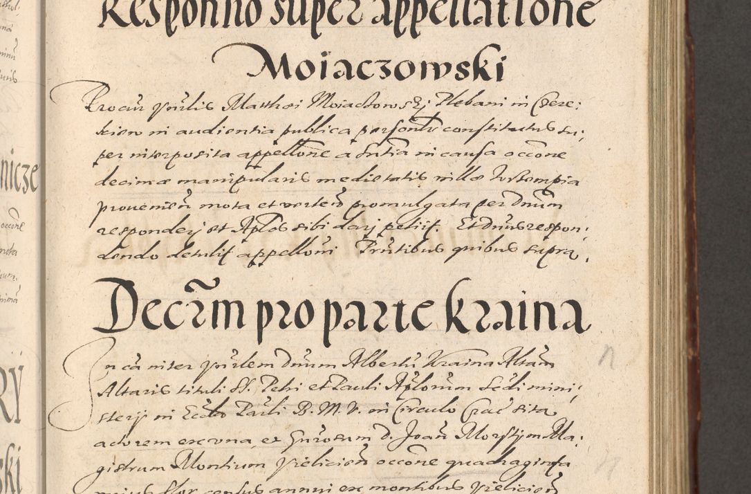 Zdjęcie nr 367 dla obiektu archiwalnego: Illustrissimo et Reverendissimo in Christo Patre Domino Domino Petro Tylicki Dei et Apostolice Sedis Gratia Episcopo Cracoviensis Duce Severiensis Acta actorum causarum sententiarum tam interloquutoriarum quam definitivarum decretorum obligationum, quietationum, recognitionum, constitutionum procuratorum etc. etc. coram Admodum Reverendo Domino Thoma Oborski I. V. Doctore Canonico Vicario in Spiritualibus et Officiali generali Cracoviensis in anno Domini Millesimo Sexcentessimo Decimoquarto Cuius Indictio duodecima Pontificus SS. D. N. D. Pauli Divina providentia Papae quinti Anno decimo foeliciter incipiunt