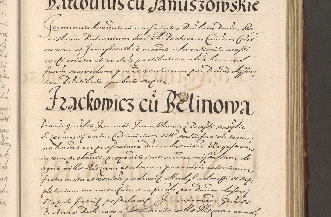 Zdjęcie nr 365 dla obiektu archiwalnego: Illustrissimo et Reverendissimo in Christo Patre Domino Domino Petro Tylicki Dei et Apostolice Sedis Gratia Episcopo Cracoviensis Duce Severiensis Acta actorum causarum sententiarum tam interloquutoriarum quam definitivarum decretorum obligationum, quietationum, recognitionum, constitutionum procuratorum etc. etc. coram Admodum Reverendo Domino Thoma Oborski I. V. Doctore Canonico Vicario in Spiritualibus et Officiali generali Cracoviensis in anno Domini Millesimo Sexcentessimo Decimoquarto Cuius Indictio duodecima Pontificus SS. D. N. D. Pauli Divina providentia Papae quinti Anno decimo foeliciter incipiunt