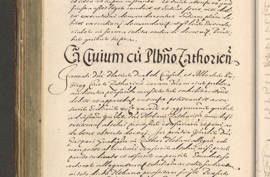 Zdjęcie nr 356 dla obiektu archiwalnego: Illustrissimo et Reverendissimo in Christo Patre Domino Domino Petro Tylicki Dei et Apostolice Sedis Gratia Episcopo Cracoviensis Duce Severiensis Acta actorum causarum sententiarum tam interloquutoriarum quam definitivarum decretorum obligationum, quietationum, recognitionum, constitutionum procuratorum etc. etc. coram Admodum Reverendo Domino Thoma Oborski I. V. Doctore Canonico Vicario in Spiritualibus et Officiali generali Cracoviensis in anno Domini Millesimo Sexcentessimo Decimoquarto Cuius Indictio duodecima Pontificus SS. D. N. D. Pauli Divina providentia Papae quinti Anno decimo foeliciter incipiunt