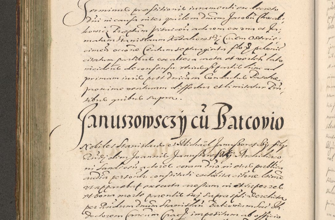 Zdjęcie nr 334 dla obiektu archiwalnego: Illustrissimo et Reverendissimo in Christo Patre Domino Domino Petro Tylicki Dei et Apostolice Sedis Gratia Episcopo Cracoviensis Duce Severiensis Acta actorum causarum sententiarum tam interloquutoriarum quam definitivarum decretorum obligationum, quietationum, recognitionum, constitutionum procuratorum etc. etc. coram Admodum Reverendo Domino Thoma Oborski I. V. Doctore Canonico Vicario in Spiritualibus et Officiali generali Cracoviensis in anno Domini Millesimo Sexcentessimo Decimoquarto Cuius Indictio duodecima Pontificus SS. D. N. D. Pauli Divina providentia Papae quinti Anno decimo foeliciter incipiunt