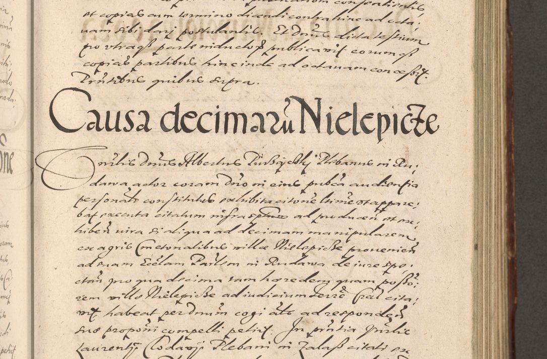 Zdjęcie nr 325 dla obiektu archiwalnego: Illustrissimo et Reverendissimo in Christo Patre Domino Domino Petro Tylicki Dei et Apostolice Sedis Gratia Episcopo Cracoviensis Duce Severiensis Acta actorum causarum sententiarum tam interloquutoriarum quam definitivarum decretorum obligationum, quietationum, recognitionum, constitutionum procuratorum etc. etc. coram Admodum Reverendo Domino Thoma Oborski I. V. Doctore Canonico Vicario in Spiritualibus et Officiali generali Cracoviensis in anno Domini Millesimo Sexcentessimo Decimoquarto Cuius Indictio duodecima Pontificus SS. D. N. D. Pauli Divina providentia Papae quinti Anno decimo foeliciter incipiunt