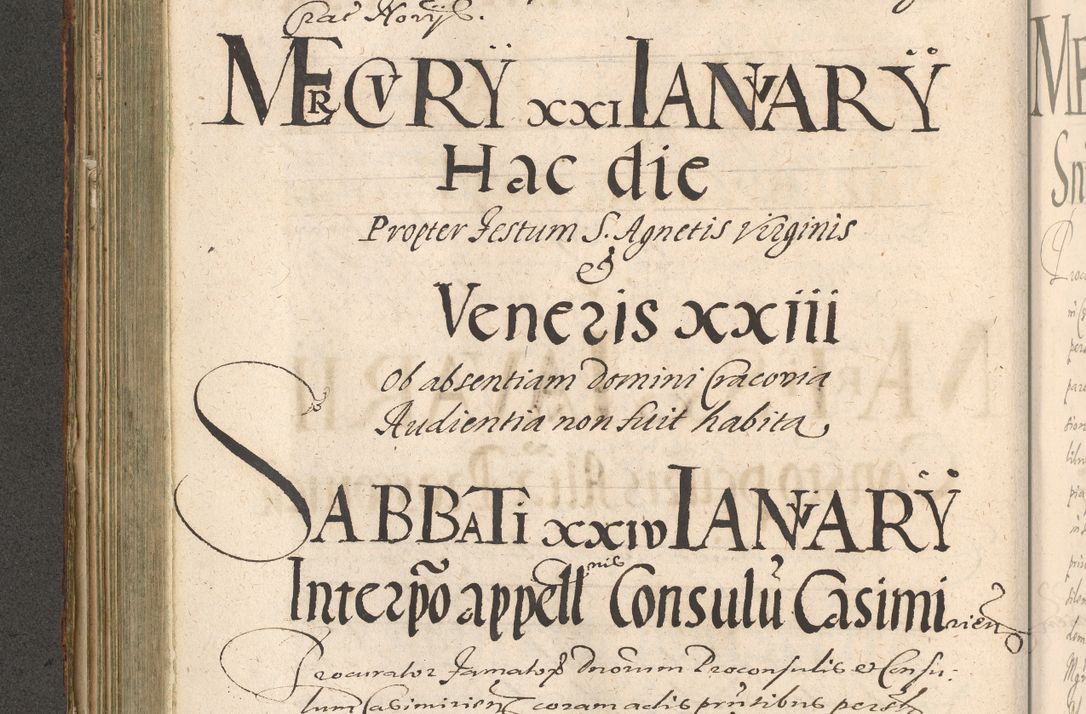 Zdjęcie nr 320 dla obiektu archiwalnego: Illustrissimo et Reverendissimo in Christo Patre Domino Domino Petro Tylicki Dei et Apostolice Sedis Gratia Episcopo Cracoviensis Duce Severiensis Acta actorum causarum sententiarum tam interloquutoriarum quam definitivarum decretorum obligationum, quietationum, recognitionum, constitutionum procuratorum etc. etc. coram Admodum Reverendo Domino Thoma Oborski I. V. Doctore Canonico Vicario in Spiritualibus et Officiali generali Cracoviensis in anno Domini Millesimo Sexcentessimo Decimoquarto Cuius Indictio duodecima Pontificus SS. D. N. D. Pauli Divina providentia Papae quinti Anno decimo foeliciter incipiunt