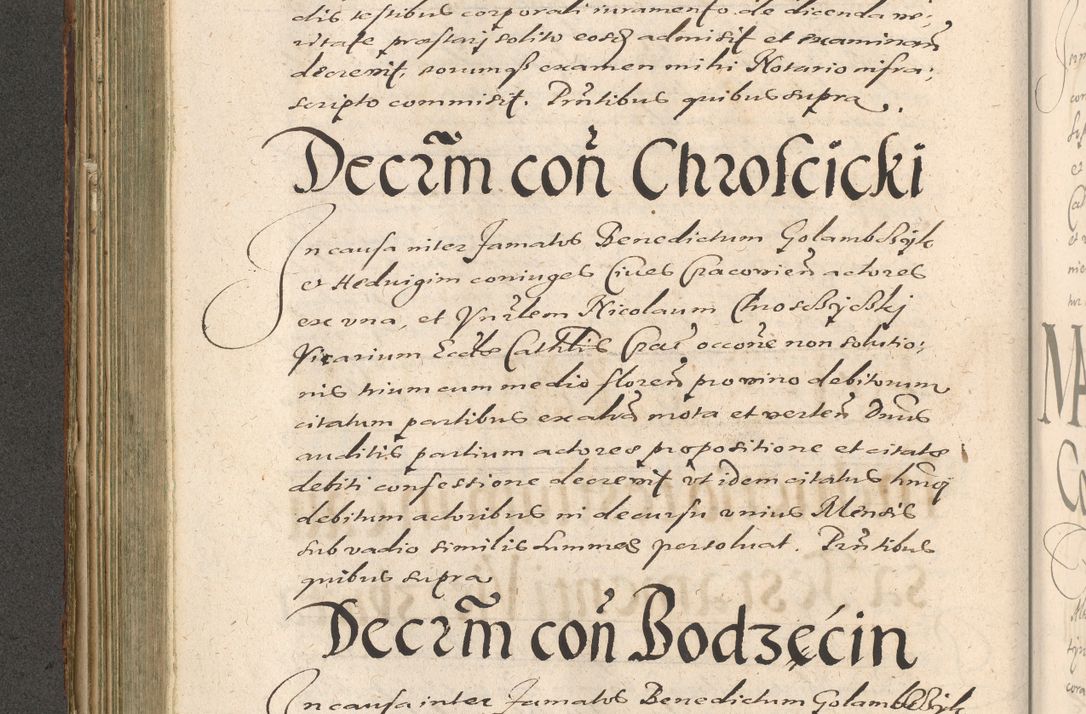 Zdjęcie nr 318 dla obiektu archiwalnego: Illustrissimo et Reverendissimo in Christo Patre Domino Domino Petro Tylicki Dei et Apostolice Sedis Gratia Episcopo Cracoviensis Duce Severiensis Acta actorum causarum sententiarum tam interloquutoriarum quam definitivarum decretorum obligationum, quietationum, recognitionum, constitutionum procuratorum etc. etc. coram Admodum Reverendo Domino Thoma Oborski I. V. Doctore Canonico Vicario in Spiritualibus et Officiali generali Cracoviensis in anno Domini Millesimo Sexcentessimo Decimoquarto Cuius Indictio duodecima Pontificus SS. D. N. D. Pauli Divina providentia Papae quinti Anno decimo foeliciter incipiunt