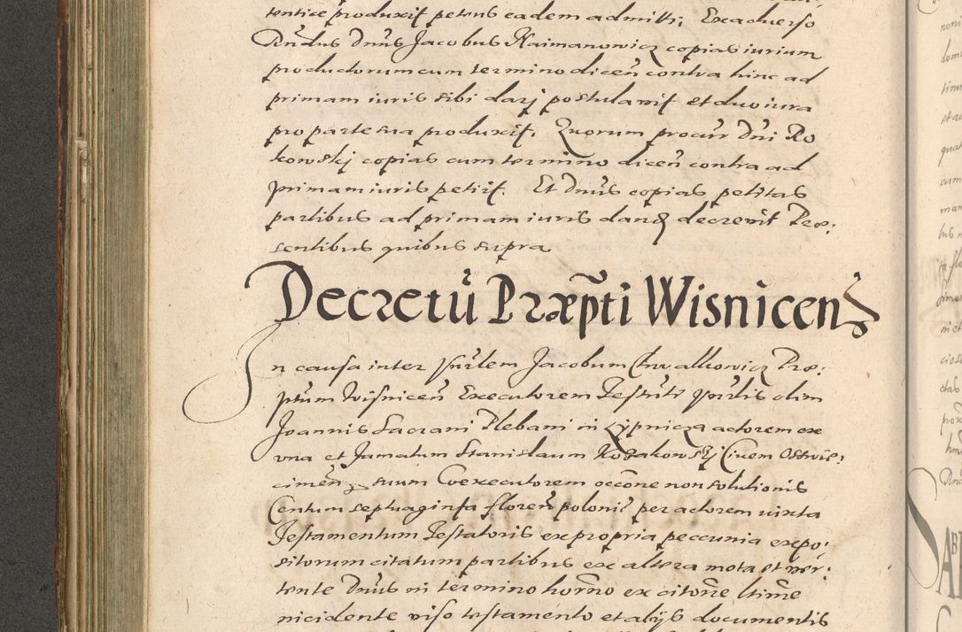 Zdjęcie nr 310 dla obiektu archiwalnego: Illustrissimo et Reverendissimo in Christo Patre Domino Domino Petro Tylicki Dei et Apostolice Sedis Gratia Episcopo Cracoviensis Duce Severiensis Acta actorum causarum sententiarum tam interloquutoriarum quam definitivarum decretorum obligationum, quietationum, recognitionum, constitutionum procuratorum etc. etc. coram Admodum Reverendo Domino Thoma Oborski I. V. Doctore Canonico Vicario in Spiritualibus et Officiali generali Cracoviensis in anno Domini Millesimo Sexcentessimo Decimoquarto Cuius Indictio duodecima Pontificus SS. D. N. D. Pauli Divina providentia Papae quinti Anno decimo foeliciter incipiunt