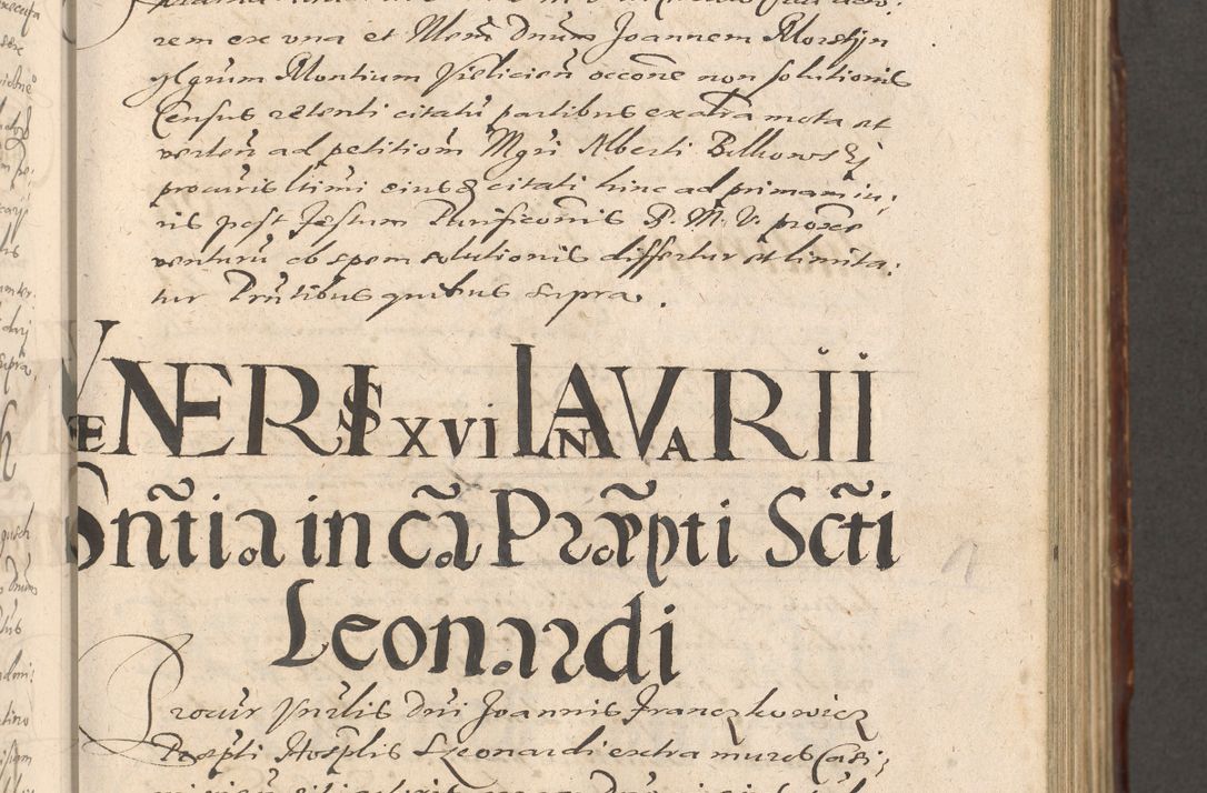 Zdjęcie nr 305 dla obiektu archiwalnego: Illustrissimo et Reverendissimo in Christo Patre Domino Domino Petro Tylicki Dei et Apostolice Sedis Gratia Episcopo Cracoviensis Duce Severiensis Acta actorum causarum sententiarum tam interloquutoriarum quam definitivarum decretorum obligationum, quietationum, recognitionum, constitutionum procuratorum etc. etc. coram Admodum Reverendo Domino Thoma Oborski I. V. Doctore Canonico Vicario in Spiritualibus et Officiali generali Cracoviensis in anno Domini Millesimo Sexcentessimo Decimoquarto Cuius Indictio duodecima Pontificus SS. D. N. D. Pauli Divina providentia Papae quinti Anno decimo foeliciter incipiunt