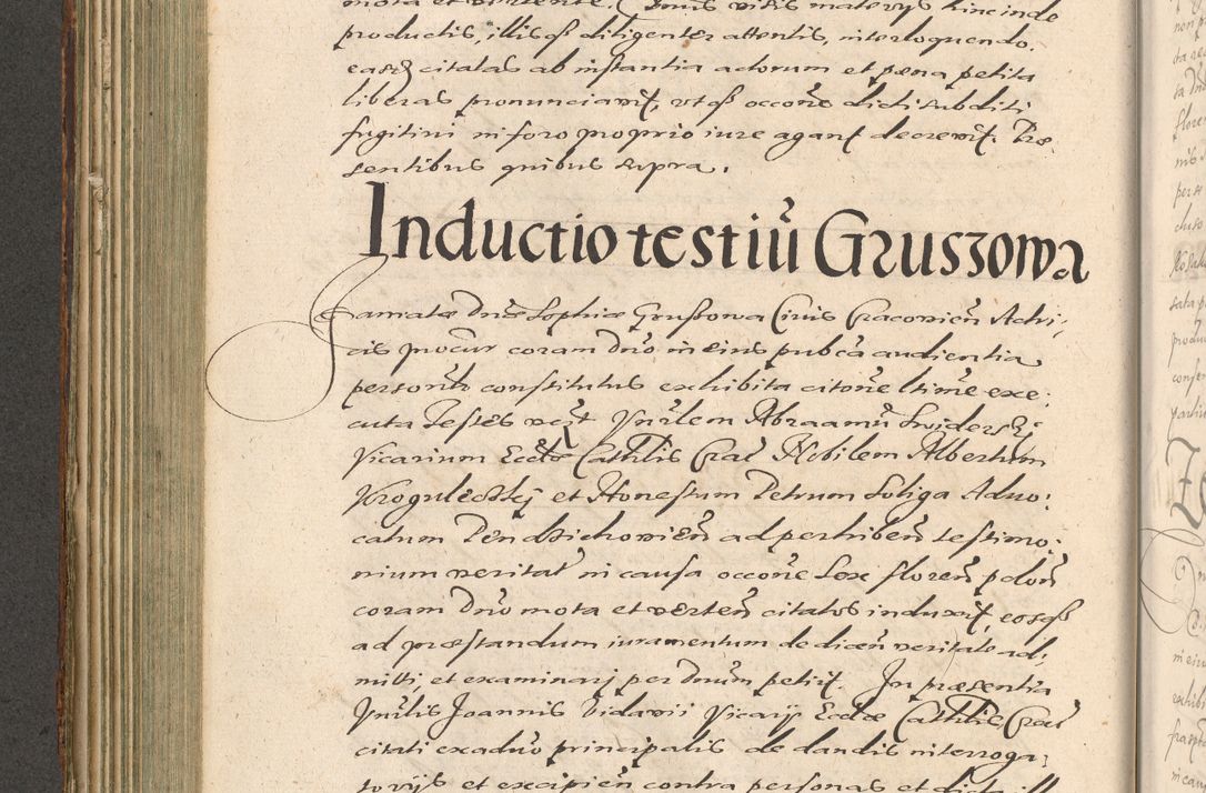 Zdjęcie nr 284 dla obiektu archiwalnego: Illustrissimo et Reverendissimo in Christo Patre Domino Domino Petro Tylicki Dei et Apostolice Sedis Gratia Episcopo Cracoviensis Duce Severiensis Acta actorum causarum sententiarum tam interloquutoriarum quam definitivarum decretorum obligationum, quietationum, recognitionum, constitutionum procuratorum etc. etc. coram Admodum Reverendo Domino Thoma Oborski I. V. Doctore Canonico Vicario in Spiritualibus et Officiali generali Cracoviensis in anno Domini Millesimo Sexcentessimo Decimoquarto Cuius Indictio duodecima Pontificus SS. D. N. D. Pauli Divina providentia Papae quinti Anno decimo foeliciter incipiunt
