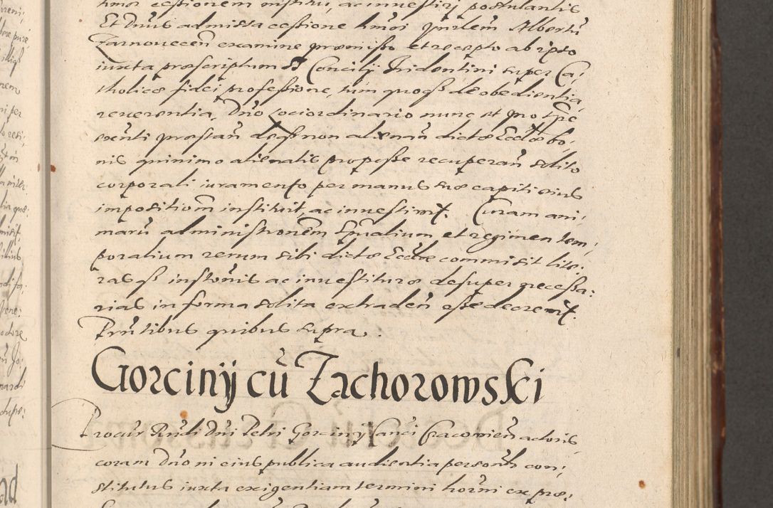 Zdjęcie nr 269 dla obiektu archiwalnego: Illustrissimo et Reverendissimo in Christo Patre Domino Domino Petro Tylicki Dei et Apostolice Sedis Gratia Episcopo Cracoviensis Duce Severiensis Acta actorum causarum sententiarum tam interloquutoriarum quam definitivarum decretorum obligationum, quietationum, recognitionum, constitutionum procuratorum etc. etc. coram Admodum Reverendo Domino Thoma Oborski I. V. Doctore Canonico Vicario in Spiritualibus et Officiali generali Cracoviensis in anno Domini Millesimo Sexcentessimo Decimoquarto Cuius Indictio duodecima Pontificus SS. D. N. D. Pauli Divina providentia Papae quinti Anno decimo foeliciter incipiunt