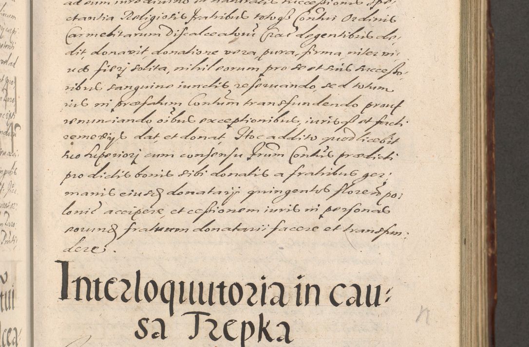Zdjęcie nr 255 dla obiektu archiwalnego: Illustrissimo et Reverendissimo in Christo Patre Domino Domino Petro Tylicki Dei et Apostolice Sedis Gratia Episcopo Cracoviensis Duce Severiensis Acta actorum causarum sententiarum tam interloquutoriarum quam definitivarum decretorum obligationum, quietationum, recognitionum, constitutionum procuratorum etc. etc. coram Admodum Reverendo Domino Thoma Oborski I. V. Doctore Canonico Vicario in Spiritualibus et Officiali generali Cracoviensis in anno Domini Millesimo Sexcentessimo Decimoquarto Cuius Indictio duodecima Pontificus SS. D. N. D. Pauli Divina providentia Papae quinti Anno decimo foeliciter incipiunt