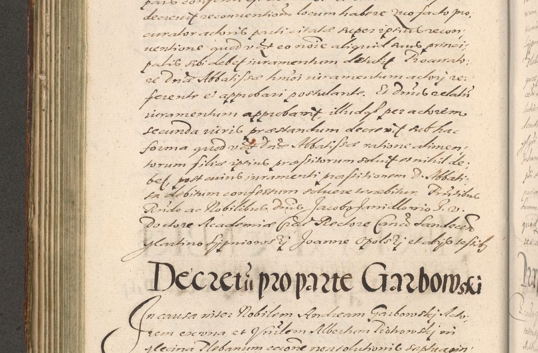 Zdjęcie nr 238 dla obiektu archiwalnego: Illustrissimo et Reverendissimo in Christo Patre Domino Domino Petro Tylicki Dei et Apostolice Sedis Gratia Episcopo Cracoviensis Duce Severiensis Acta actorum causarum sententiarum tam interloquutoriarum quam definitivarum decretorum obligationum, quietationum, recognitionum, constitutionum procuratorum etc. etc. coram Admodum Reverendo Domino Thoma Oborski I. V. Doctore Canonico Vicario in Spiritualibus et Officiali generali Cracoviensis in anno Domini Millesimo Sexcentessimo Decimoquarto Cuius Indictio duodecima Pontificus SS. D. N. D. Pauli Divina providentia Papae quinti Anno decimo foeliciter incipiunt