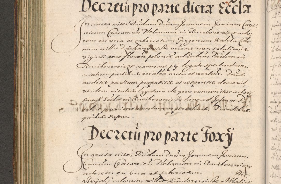 Zdjęcie nr 230 dla obiektu archiwalnego: Illustrissimo et Reverendissimo in Christo Patre Domino Domino Petro Tylicki Dei et Apostolice Sedis Gratia Episcopo Cracoviensis Duce Severiensis Acta actorum causarum sententiarum tam interloquutoriarum quam definitivarum decretorum obligationum, quietationum, recognitionum, constitutionum procuratorum etc. etc. coram Admodum Reverendo Domino Thoma Oborski I. V. Doctore Canonico Vicario in Spiritualibus et Officiali generali Cracoviensis in anno Domini Millesimo Sexcentessimo Decimoquarto Cuius Indictio duodecima Pontificus SS. D. N. D. Pauli Divina providentia Papae quinti Anno decimo foeliciter incipiunt