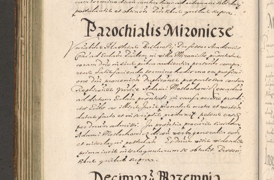Zdjęcie nr 220 dla obiektu archiwalnego: Illustrissimo et Reverendissimo in Christo Patre Domino Domino Petro Tylicki Dei et Apostolice Sedis Gratia Episcopo Cracoviensis Duce Severiensis Acta actorum causarum sententiarum tam interloquutoriarum quam definitivarum decretorum obligationum, quietationum, recognitionum, constitutionum procuratorum etc. etc. coram Admodum Reverendo Domino Thoma Oborski I. V. Doctore Canonico Vicario in Spiritualibus et Officiali generali Cracoviensis in anno Domini Millesimo Sexcentessimo Decimoquarto Cuius Indictio duodecima Pontificus SS. D. N. D. Pauli Divina providentia Papae quinti Anno decimo foeliciter incipiunt