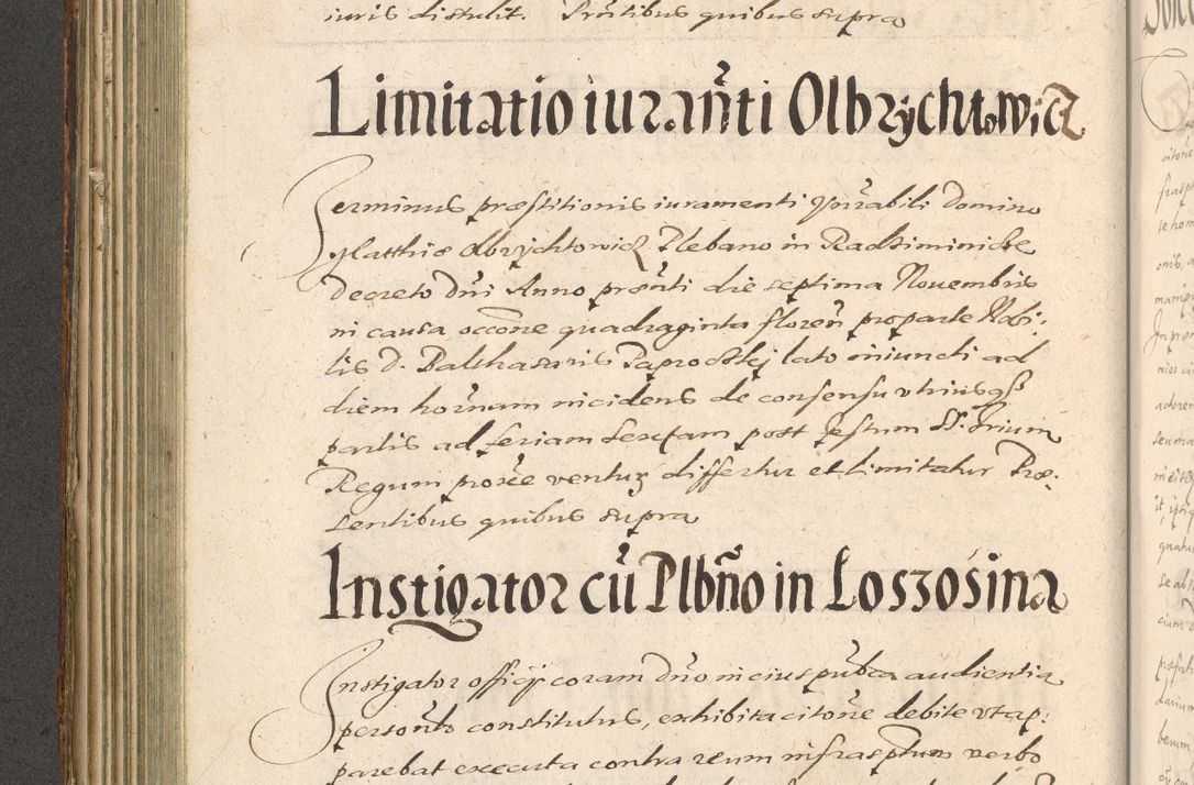 Zdjęcie nr 222 dla obiektu archiwalnego: Illustrissimo et Reverendissimo in Christo Patre Domino Domino Petro Tylicki Dei et Apostolice Sedis Gratia Episcopo Cracoviensis Duce Severiensis Acta actorum causarum sententiarum tam interloquutoriarum quam definitivarum decretorum obligationum, quietationum, recognitionum, constitutionum procuratorum etc. etc. coram Admodum Reverendo Domino Thoma Oborski I. V. Doctore Canonico Vicario in Spiritualibus et Officiali generali Cracoviensis in anno Domini Millesimo Sexcentessimo Decimoquarto Cuius Indictio duodecima Pontificus SS. D. N. D. Pauli Divina providentia Papae quinti Anno decimo foeliciter incipiunt