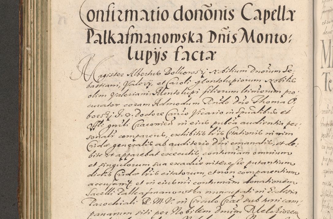 Zdjęcie nr 194 dla obiektu archiwalnego: Illustrissimo et Reverendissimo in Christo Patre Domino Domino Petro Tylicki Dei et Apostolice Sedis Gratia Episcopo Cracoviensis Duce Severiensis Acta actorum causarum sententiarum tam interloquutoriarum quam definitivarum decretorum obligationum, quietationum, recognitionum, constitutionum procuratorum etc. etc. coram Admodum Reverendo Domino Thoma Oborski I. V. Doctore Canonico Vicario in Spiritualibus et Officiali generali Cracoviensis in anno Domini Millesimo Sexcentessimo Decimoquarto Cuius Indictio duodecima Pontificus SS. D. N. D. Pauli Divina providentia Papae quinti Anno decimo foeliciter incipiunt