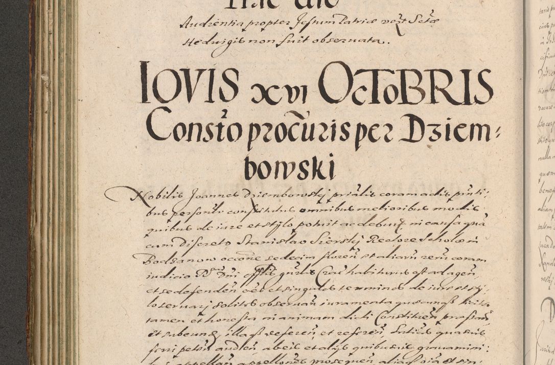 Zdjęcie nr 176 dla obiektu archiwalnego: Illustrissimo et Reverendissimo in Christo Patre Domino Domino Petro Tylicki Dei et Apostolice Sedis Gratia Episcopo Cracoviensis Duce Severiensis Acta actorum causarum sententiarum tam interloquutoriarum quam definitivarum decretorum obligationum, quietationum, recognitionum, constitutionum procuratorum etc. etc. coram Admodum Reverendo Domino Thoma Oborski I. V. Doctore Canonico Vicario in Spiritualibus et Officiali generali Cracoviensis in anno Domini Millesimo Sexcentessimo Decimoquarto Cuius Indictio duodecima Pontificus SS. D. N. D. Pauli Divina providentia Papae quinti Anno decimo foeliciter incipiunt