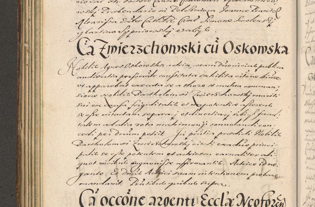 Zdjęcie nr 154 dla obiektu archiwalnego: Illustrissimo et Reverendissimo in Christo Patre Domino Domino Petro Tylicki Dei et Apostolice Sedis Gratia Episcopo Cracoviensis Duce Severiensis Acta actorum causarum sententiarum tam interloquutoriarum quam definitivarum decretorum obligationum, quietationum, recognitionum, constitutionum procuratorum etc. etc. coram Admodum Reverendo Domino Thoma Oborski I. V. Doctore Canonico Vicario in Spiritualibus et Officiali generali Cracoviensis in anno Domini Millesimo Sexcentessimo Decimoquarto Cuius Indictio duodecima Pontificus SS. D. N. D. Pauli Divina providentia Papae quinti Anno decimo foeliciter incipiunt