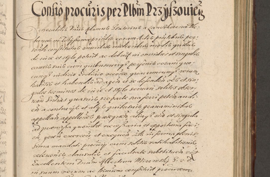Zdjęcie nr 119 dla obiektu archiwalnego: Illustrissimo et Reverendissimo in Christo Patre Domino Domino Petro Tylicki Dei et Apostolice Sedis Gratia Episcopo Cracoviensis Duce Severiensis Acta actorum causarum sententiarum tam interloquutoriarum quam definitivarum decretorum obligationum, quietationum, recognitionum, constitutionum procuratorum etc. etc. coram Admodum Reverendo Domino Thoma Oborski I. V. Doctore Canonico Vicario in Spiritualibus et Officiali generali Cracoviensis in anno Domini Millesimo Sexcentessimo Decimoquarto Cuius Indictio duodecima Pontificus SS. D. N. D. Pauli Divina providentia Papae quinti Anno decimo foeliciter incipiunt