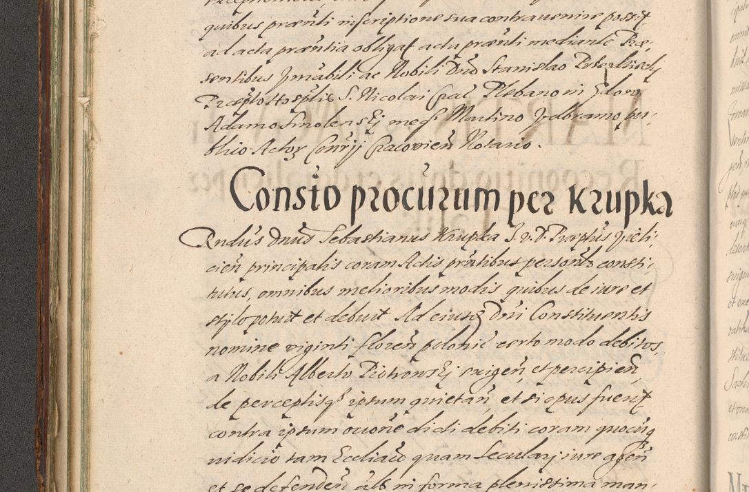 Zdjęcie nr 88 dla obiektu archiwalnego: Illustrissimo et Reverendissimo in Christo Patre Domino Domino Petro Tylicki Dei et Apostolice Sedis Gratia Episcopo Cracoviensis Duce Severiensis Acta actorum causarum sententiarum tam interloquutoriarum quam definitivarum decretorum obligationum, quietationum, recognitionum, constitutionum procuratorum etc. etc. coram Admodum Reverendo Domino Thoma Oborski I. V. Doctore Canonico Vicario in Spiritualibus et Officiali generali Cracoviensis in anno Domini Millesimo Sexcentessimo Decimoquarto Cuius Indictio duodecima Pontificus SS. D. N. D. Pauli Divina providentia Papae quinti Anno decimo foeliciter incipiunt