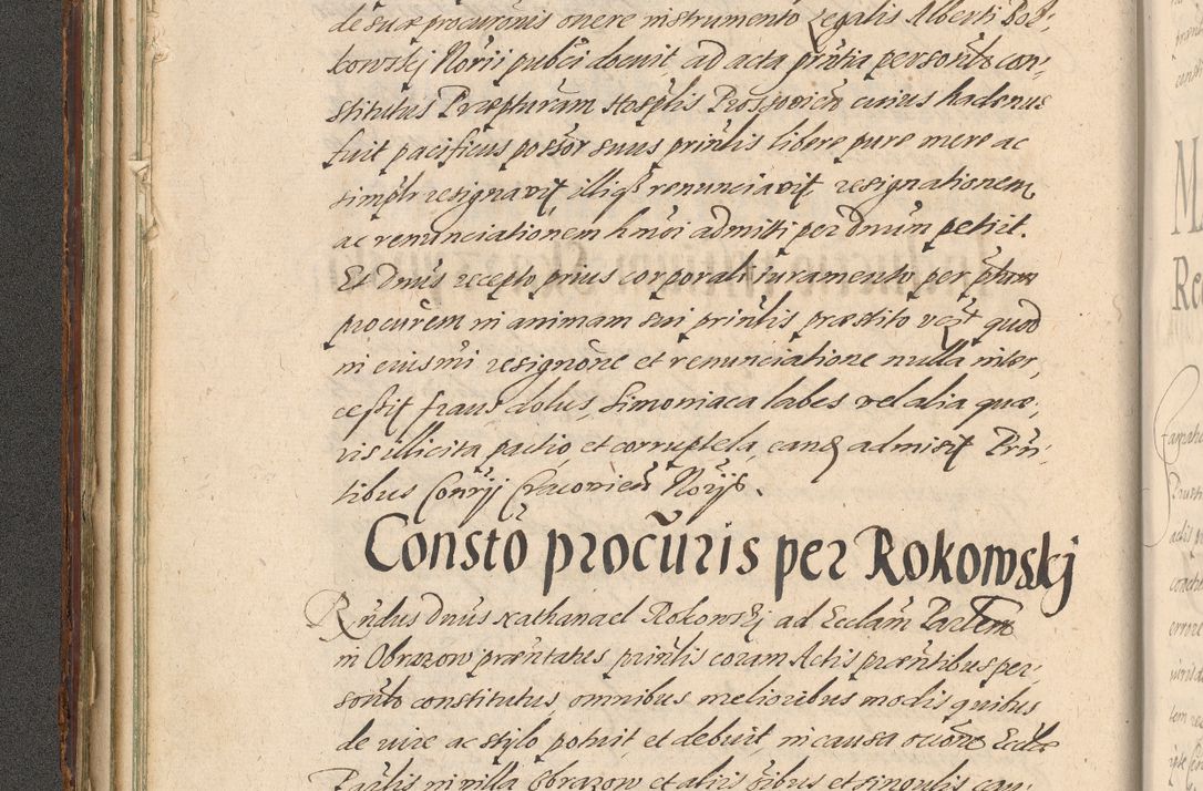 Zdjęcie nr 86 dla obiektu archiwalnego: Illustrissimo et Reverendissimo in Christo Patre Domino Domino Petro Tylicki Dei et Apostolice Sedis Gratia Episcopo Cracoviensis Duce Severiensis Acta actorum causarum sententiarum tam interloquutoriarum quam definitivarum decretorum obligationum, quietationum, recognitionum, constitutionum procuratorum etc. etc. coram Admodum Reverendo Domino Thoma Oborski I. V. Doctore Canonico Vicario in Spiritualibus et Officiali generali Cracoviensis in anno Domini Millesimo Sexcentessimo Decimoquarto Cuius Indictio duodecima Pontificus SS. D. N. D. Pauli Divina providentia Papae quinti Anno decimo foeliciter incipiunt