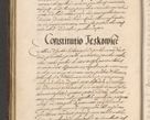 Zdjęcie nr 70 dla obiektu archiwalnego: Illustrissimo et Reverendissimo in Christo Patre Domino Domino Petro Tylicki Dei et Apostolice Sedis Gratia Episcopo Cracoviensis Duce Severiensis Acta actorum causarum sententiarum tam interloquutoriarum quam definitivarum decretorum obligationum, quietationum, recognitionum, constitutionum procuratorum etc. etc. coram Admodum Reverendo Domino Thoma Oborski I. V. Doctore Canonico Vicario in Spiritualibus et Officiali generali Cracoviensis in anno Domini Millesimo Sexcentessimo Decimoquarto Cuius Indictio duodecima Pontificus SS. D. N. D. Pauli Divina providentia Papae quinti Anno decimo foeliciter incipiunt