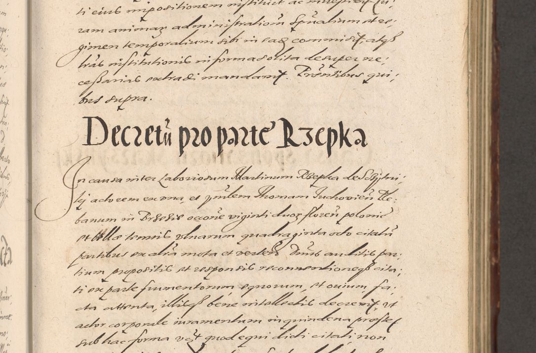 Zdjęcie nr 67 dla obiektu archiwalnego: Illustrissimo et Reverendissimo in Christo Patre Domino Domino Petro Tylicki Dei et Apostolice Sedis Gratia Episcopo Cracoviensis Duce Severiensis Acta actorum causarum sententiarum tam interloquutoriarum quam definitivarum decretorum obligationum, quietationum, recognitionum, constitutionum procuratorum etc. etc. coram Admodum Reverendo Domino Thoma Oborski I. V. Doctore Canonico Vicario in Spiritualibus et Officiali generali Cracoviensis in anno Domini Millesimo Sexcentessimo Decimoquarto Cuius Indictio duodecima Pontificus SS. D. N. D. Pauli Divina providentia Papae quinti Anno decimo foeliciter incipiunt