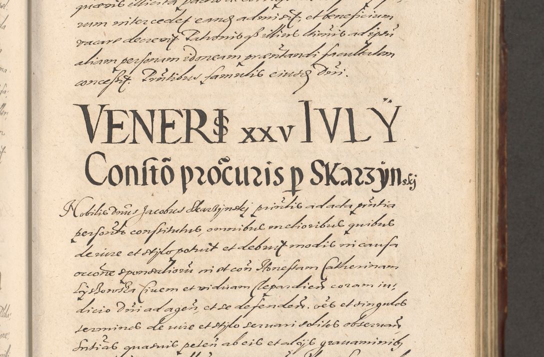 Zdjęcie nr 61 dla obiektu archiwalnego: Illustrissimo et Reverendissimo in Christo Patre Domino Domino Petro Tylicki Dei et Apostolice Sedis Gratia Episcopo Cracoviensis Duce Severiensis Acta actorum causarum sententiarum tam interloquutoriarum quam definitivarum decretorum obligationum, quietationum, recognitionum, constitutionum procuratorum etc. etc. coram Admodum Reverendo Domino Thoma Oborski I. V. Doctore Canonico Vicario in Spiritualibus et Officiali generali Cracoviensis in anno Domini Millesimo Sexcentessimo Decimoquarto Cuius Indictio duodecima Pontificus SS. D. N. D. Pauli Divina providentia Papae quinti Anno decimo foeliciter incipiunt
