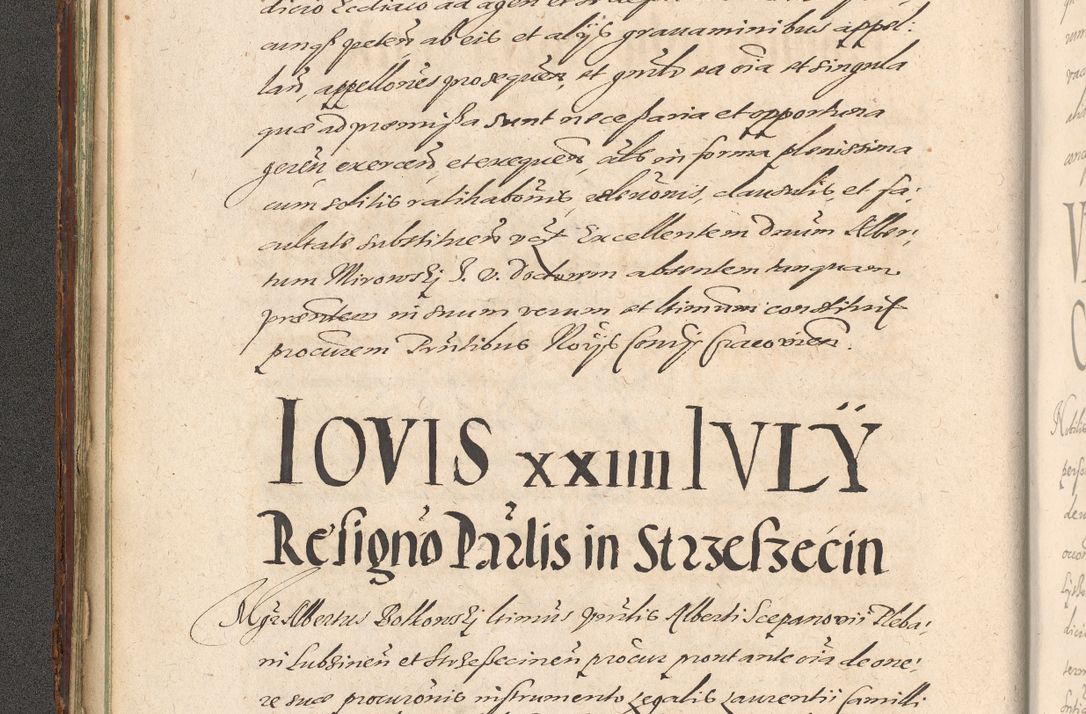 Zdjęcie nr 60 dla obiektu archiwalnego: Illustrissimo et Reverendissimo in Christo Patre Domino Domino Petro Tylicki Dei et Apostolice Sedis Gratia Episcopo Cracoviensis Duce Severiensis Acta actorum causarum sententiarum tam interloquutoriarum quam definitivarum decretorum obligationum, quietationum, recognitionum, constitutionum procuratorum etc. etc. coram Admodum Reverendo Domino Thoma Oborski I. V. Doctore Canonico Vicario in Spiritualibus et Officiali generali Cracoviensis in anno Domini Millesimo Sexcentessimo Decimoquarto Cuius Indictio duodecima Pontificus SS. D. N. D. Pauli Divina providentia Papae quinti Anno decimo foeliciter incipiunt