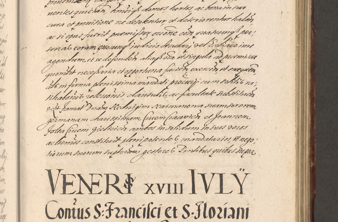Zdjęcie nr 57 dla obiektu archiwalnego: Illustrissimo et Reverendissimo in Christo Patre Domino Domino Petro Tylicki Dei et Apostolice Sedis Gratia Episcopo Cracoviensis Duce Severiensis Acta actorum causarum sententiarum tam interloquutoriarum quam definitivarum decretorum obligationum, quietationum, recognitionum, constitutionum procuratorum etc. etc. coram Admodum Reverendo Domino Thoma Oborski I. V. Doctore Canonico Vicario in Spiritualibus et Officiali generali Cracoviensis in anno Domini Millesimo Sexcentessimo Decimoquarto Cuius Indictio duodecima Pontificus SS. D. N. D. Pauli Divina providentia Papae quinti Anno decimo foeliciter incipiunt