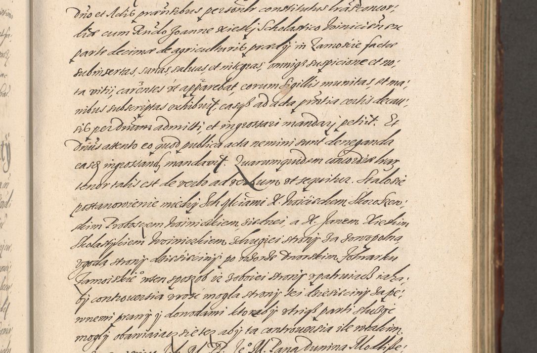 Zdjęcie nr 53 dla obiektu archiwalnego: Illustrissimo et Reverendissimo in Christo Patre Domino Domino Petro Tylicki Dei et Apostolice Sedis Gratia Episcopo Cracoviensis Duce Severiensis Acta actorum causarum sententiarum tam interloquutoriarum quam definitivarum decretorum obligationum, quietationum, recognitionum, constitutionum procuratorum etc. etc. coram Admodum Reverendo Domino Thoma Oborski I. V. Doctore Canonico Vicario in Spiritualibus et Officiali generali Cracoviensis in anno Domini Millesimo Sexcentessimo Decimoquarto Cuius Indictio duodecima Pontificus SS. D. N. D. Pauli Divina providentia Papae quinti Anno decimo foeliciter incipiunt