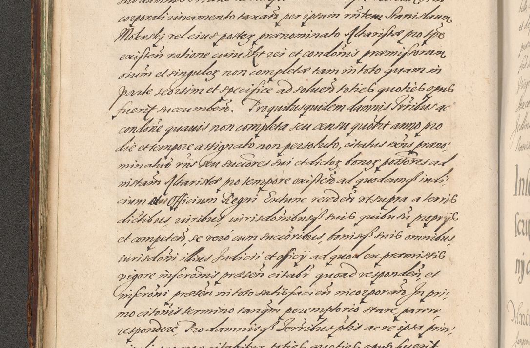 Zdjęcie nr 48 dla obiektu archiwalnego: Illustrissimo et Reverendissimo in Christo Patre Domino Domino Petro Tylicki Dei et Apostolice Sedis Gratia Episcopo Cracoviensis Duce Severiensis Acta actorum causarum sententiarum tam interloquutoriarum quam definitivarum decretorum obligationum, quietationum, recognitionum, constitutionum procuratorum etc. etc. coram Admodum Reverendo Domino Thoma Oborski I. V. Doctore Canonico Vicario in Spiritualibus et Officiali generali Cracoviensis in anno Domini Millesimo Sexcentessimo Decimoquarto Cuius Indictio duodecima Pontificus SS. D. N. D. Pauli Divina providentia Papae quinti Anno decimo foeliciter incipiunt