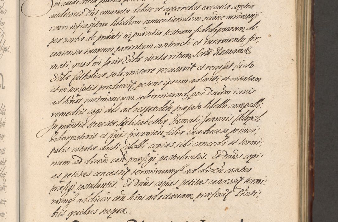 Zdjęcie nr 39 dla obiektu archiwalnego: Illustrissimo et Reverendissimo in Christo Patre Domino Domino Petro Tylicki Dei et Apostolice Sedis Gratia Episcopo Cracoviensis Duce Severiensis Acta actorum causarum sententiarum tam interloquutoriarum quam definitivarum decretorum obligationum, quietationum, recognitionum, constitutionum procuratorum etc. etc. coram Admodum Reverendo Domino Thoma Oborski I. V. Doctore Canonico Vicario in Spiritualibus et Officiali generali Cracoviensis in anno Domini Millesimo Sexcentessimo Decimoquarto Cuius Indictio duodecima Pontificus SS. D. N. D. Pauli Divina providentia Papae quinti Anno decimo foeliciter incipiunt