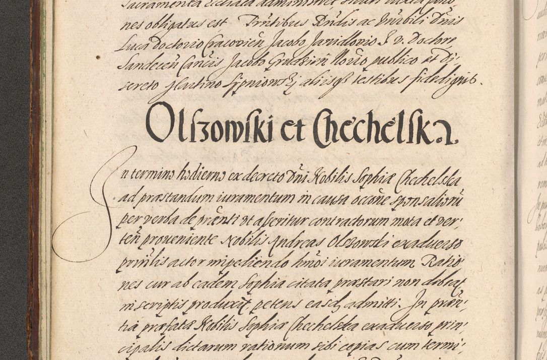 Zdjęcie nr 38 dla obiektu archiwalnego: Illustrissimo et Reverendissimo in Christo Patre Domino Domino Petro Tylicki Dei et Apostolice Sedis Gratia Episcopo Cracoviensis Duce Severiensis Acta actorum causarum sententiarum tam interloquutoriarum quam definitivarum decretorum obligationum, quietationum, recognitionum, constitutionum procuratorum etc. etc. coram Admodum Reverendo Domino Thoma Oborski I. V. Doctore Canonico Vicario in Spiritualibus et Officiali generali Cracoviensis in anno Domini Millesimo Sexcentessimo Decimoquarto Cuius Indictio duodecima Pontificus SS. D. N. D. Pauli Divina providentia Papae quinti Anno decimo foeliciter incipiunt