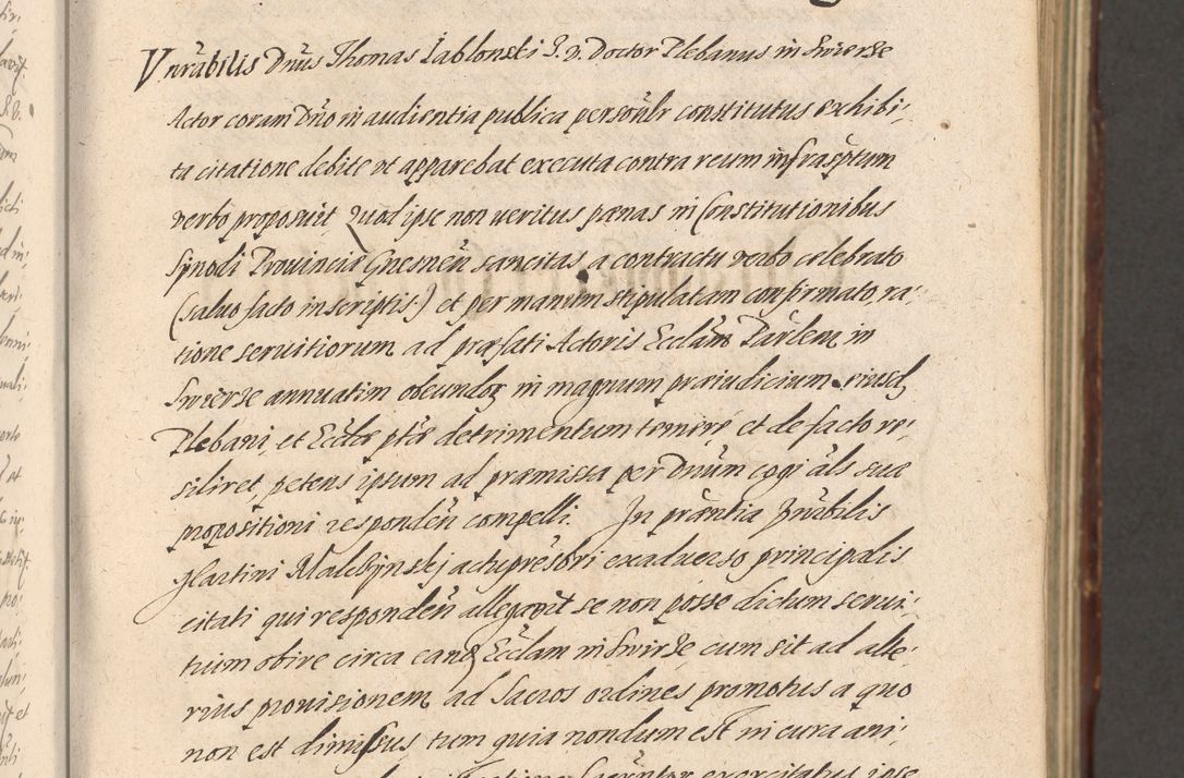 Zdjęcie nr 37 dla obiektu archiwalnego: Illustrissimo et Reverendissimo in Christo Patre Domino Domino Petro Tylicki Dei et Apostolice Sedis Gratia Episcopo Cracoviensis Duce Severiensis Acta actorum causarum sententiarum tam interloquutoriarum quam definitivarum decretorum obligationum, quietationum, recognitionum, constitutionum procuratorum etc. etc. coram Admodum Reverendo Domino Thoma Oborski I. V. Doctore Canonico Vicario in Spiritualibus et Officiali generali Cracoviensis in anno Domini Millesimo Sexcentessimo Decimoquarto Cuius Indictio duodecima Pontificus SS. D. N. D. Pauli Divina providentia Papae quinti Anno decimo foeliciter incipiunt