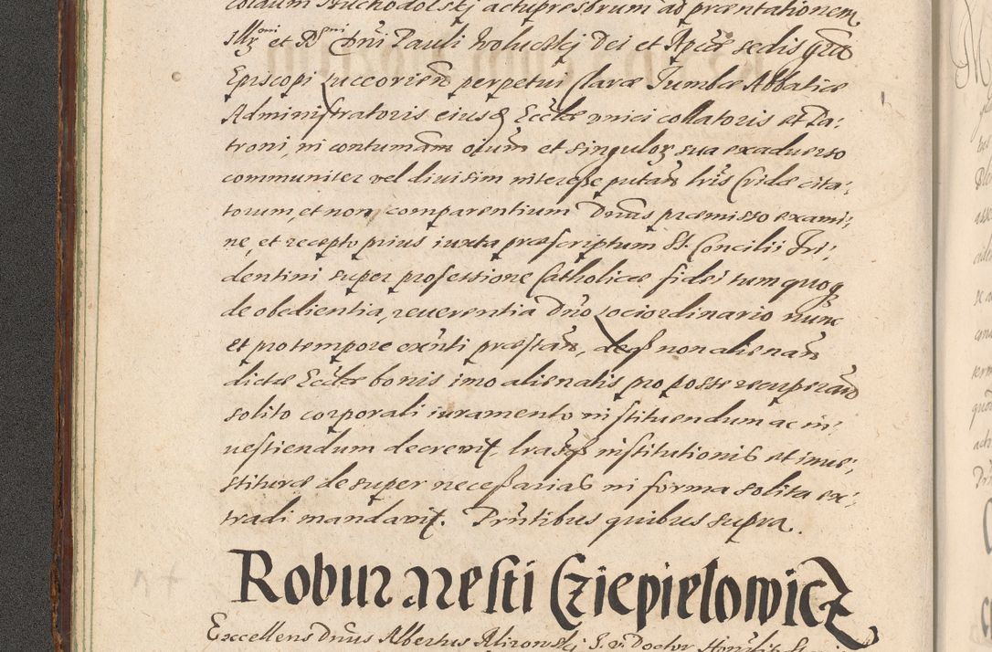 Zdjęcie nr 26 dla obiektu archiwalnego: Illustrissimo et Reverendissimo in Christo Patre Domino Domino Petro Tylicki Dei et Apostolice Sedis Gratia Episcopo Cracoviensis Duce Severiensis Acta actorum causarum sententiarum tam interloquutoriarum quam definitivarum decretorum obligationum, quietationum, recognitionum, constitutionum procuratorum etc. etc. coram Admodum Reverendo Domino Thoma Oborski I. V. Doctore Canonico Vicario in Spiritualibus et Officiali generali Cracoviensis in anno Domini Millesimo Sexcentessimo Decimoquarto Cuius Indictio duodecima Pontificus SS. D. N. D. Pauli Divina providentia Papae quinti Anno decimo foeliciter incipiunt