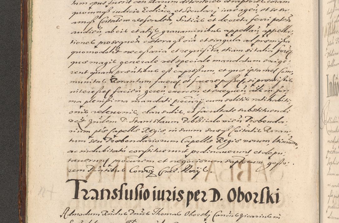 Zdjęcie nr 20 dla obiektu archiwalnego: Illustrissimo et Reverendissimo in Christo Patre Domino Domino Petro Tylicki Dei et Apostolice Sedis Gratia Episcopo Cracoviensis Duce Severiensis Acta actorum causarum sententiarum tam interloquutoriarum quam definitivarum decretorum obligationum, quietationum, recognitionum, constitutionum procuratorum etc. etc. coram Admodum Reverendo Domino Thoma Oborski I. V. Doctore Canonico Vicario in Spiritualibus et Officiali generali Cracoviensis in anno Domini Millesimo Sexcentessimo Decimoquarto Cuius Indictio duodecima Pontificus SS. D. N. D. Pauli Divina providentia Papae quinti Anno decimo foeliciter incipiunt