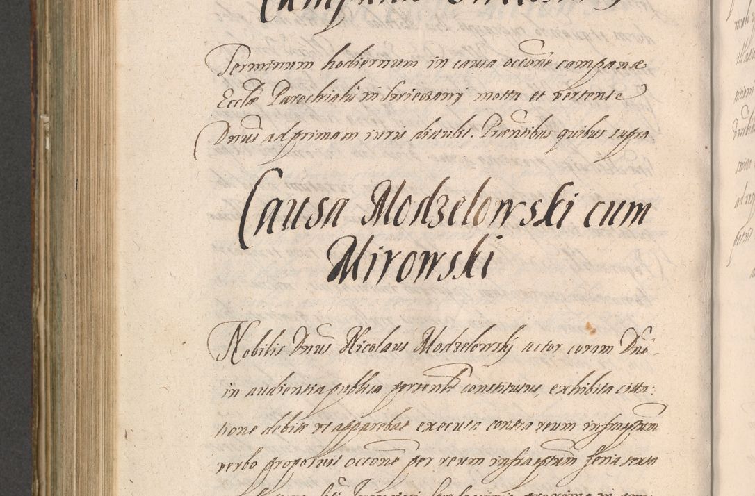 Zdjęcie nr 792 dla obiektu archiwalnego: Illustrissimo et Reverendissimo in Christo Patre Domino Domino Petro Tylicki Dei et Apostolice Sedis Gratia Episcopo Cracoviensis Duce Severiensis Acta actorum causarum sententiarum tam interloquutoriarum quam definitivarum decretorum obligationum, quietationum, recognitionum, constitutionum procuratorum etc. etc. coram Admodum Reverendo Domino Thoma Oborski I. V. Doctore Canonico Vicario in Spiritualibus et Officiali generali Cracoviensis in anno Domini Millesimo Sexcentessimo Decimoquarto Cuius Indictio duodecima Pontificus SS. D. N. D. Pauli Divina providentia Papae quinti Anno decimo foeliciter incipiunt