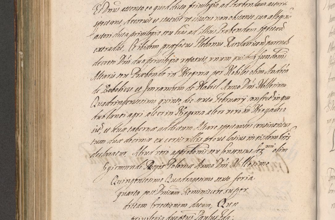 Zdjęcie nr 784 dla obiektu archiwalnego: Illustrissimo et Reverendissimo in Christo Patre Domino Domino Petro Tylicki Dei et Apostolice Sedis Gratia Episcopo Cracoviensis Duce Severiensis Acta actorum causarum sententiarum tam interloquutoriarum quam definitivarum decretorum obligationum, quietationum, recognitionum, constitutionum procuratorum etc. etc. coram Admodum Reverendo Domino Thoma Oborski I. V. Doctore Canonico Vicario in Spiritualibus et Officiali generali Cracoviensis in anno Domini Millesimo Sexcentessimo Decimoquarto Cuius Indictio duodecima Pontificus SS. D. N. D. Pauli Divina providentia Papae quinti Anno decimo foeliciter incipiunt