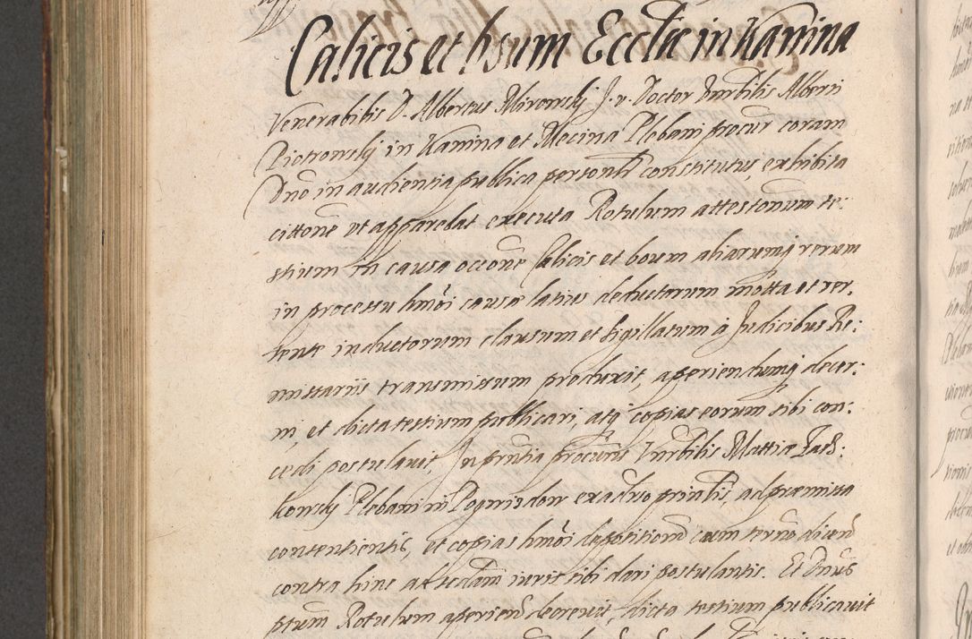 Zdjęcie nr 776 dla obiektu archiwalnego: Illustrissimo et Reverendissimo in Christo Patre Domino Domino Petro Tylicki Dei et Apostolice Sedis Gratia Episcopo Cracoviensis Duce Severiensis Acta actorum causarum sententiarum tam interloquutoriarum quam definitivarum decretorum obligationum, quietationum, recognitionum, constitutionum procuratorum etc. etc. coram Admodum Reverendo Domino Thoma Oborski I. V. Doctore Canonico Vicario in Spiritualibus et Officiali generali Cracoviensis in anno Domini Millesimo Sexcentessimo Decimoquarto Cuius Indictio duodecima Pontificus SS. D. N. D. Pauli Divina providentia Papae quinti Anno decimo foeliciter incipiunt