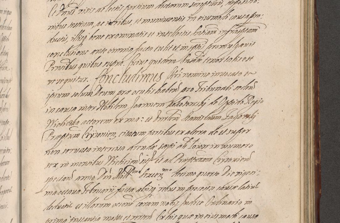 Zdjęcie nr 769 dla obiektu archiwalnego: Illustrissimo et Reverendissimo in Christo Patre Domino Domino Petro Tylicki Dei et Apostolice Sedis Gratia Episcopo Cracoviensis Duce Severiensis Acta actorum causarum sententiarum tam interloquutoriarum quam definitivarum decretorum obligationum, quietationum, recognitionum, constitutionum procuratorum etc. etc. coram Admodum Reverendo Domino Thoma Oborski I. V. Doctore Canonico Vicario in Spiritualibus et Officiali generali Cracoviensis in anno Domini Millesimo Sexcentessimo Decimoquarto Cuius Indictio duodecima Pontificus SS. D. N. D. Pauli Divina providentia Papae quinti Anno decimo foeliciter incipiunt