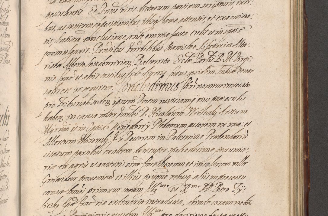 Zdjęcie nr 767 dla obiektu archiwalnego: Illustrissimo et Reverendissimo in Christo Patre Domino Domino Petro Tylicki Dei et Apostolice Sedis Gratia Episcopo Cracoviensis Duce Severiensis Acta actorum causarum sententiarum tam interloquutoriarum quam definitivarum decretorum obligationum, quietationum, recognitionum, constitutionum procuratorum etc. etc. coram Admodum Reverendo Domino Thoma Oborski I. V. Doctore Canonico Vicario in Spiritualibus et Officiali generali Cracoviensis in anno Domini Millesimo Sexcentessimo Decimoquarto Cuius Indictio duodecima Pontificus SS. D. N. D. Pauli Divina providentia Papae quinti Anno decimo foeliciter incipiunt