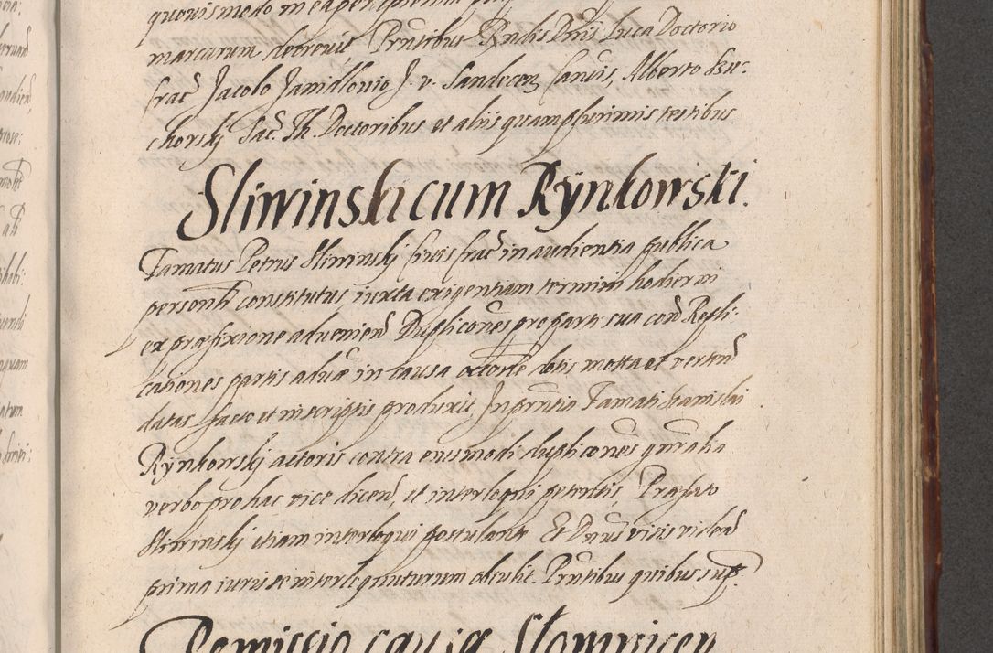 Zdjęcie nr 745 dla obiektu archiwalnego: Illustrissimo et Reverendissimo in Christo Patre Domino Domino Petro Tylicki Dei et Apostolice Sedis Gratia Episcopo Cracoviensis Duce Severiensis Acta actorum causarum sententiarum tam interloquutoriarum quam definitivarum decretorum obligationum, quietationum, recognitionum, constitutionum procuratorum etc. etc. coram Admodum Reverendo Domino Thoma Oborski I. V. Doctore Canonico Vicario in Spiritualibus et Officiali generali Cracoviensis in anno Domini Millesimo Sexcentessimo Decimoquarto Cuius Indictio duodecima Pontificus SS. D. N. D. Pauli Divina providentia Papae quinti Anno decimo foeliciter incipiunt