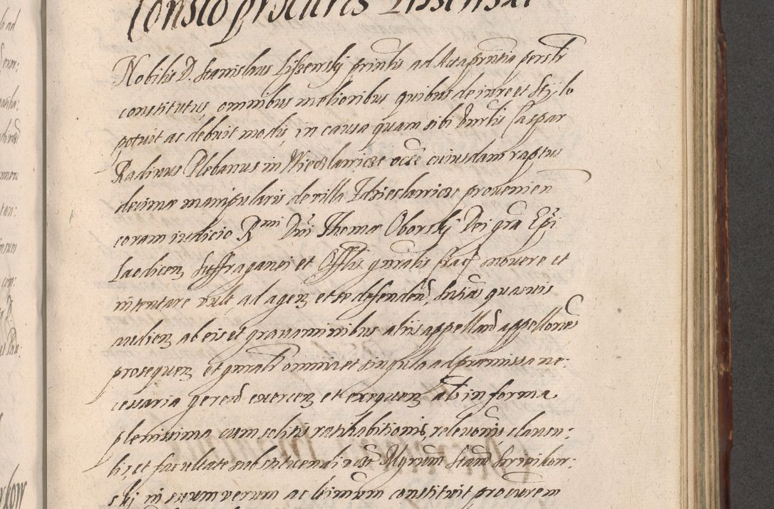 Zdjęcie nr 743 dla obiektu archiwalnego: Illustrissimo et Reverendissimo in Christo Patre Domino Domino Petro Tylicki Dei et Apostolice Sedis Gratia Episcopo Cracoviensis Duce Severiensis Acta actorum causarum sententiarum tam interloquutoriarum quam definitivarum decretorum obligationum, quietationum, recognitionum, constitutionum procuratorum etc. etc. coram Admodum Reverendo Domino Thoma Oborski I. V. Doctore Canonico Vicario in Spiritualibus et Officiali generali Cracoviensis in anno Domini Millesimo Sexcentessimo Decimoquarto Cuius Indictio duodecima Pontificus SS. D. N. D. Pauli Divina providentia Papae quinti Anno decimo foeliciter incipiunt