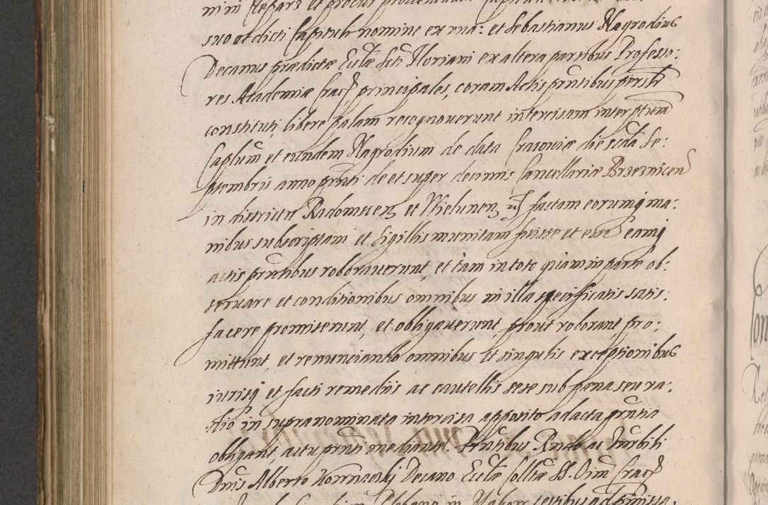 Zdjęcie nr 740 dla obiektu archiwalnego: Illustrissimo et Reverendissimo in Christo Patre Domino Domino Petro Tylicki Dei et Apostolice Sedis Gratia Episcopo Cracoviensis Duce Severiensis Acta actorum causarum sententiarum tam interloquutoriarum quam definitivarum decretorum obligationum, quietationum, recognitionum, constitutionum procuratorum etc. etc. coram Admodum Reverendo Domino Thoma Oborski I. V. Doctore Canonico Vicario in Spiritualibus et Officiali generali Cracoviensis in anno Domini Millesimo Sexcentessimo Decimoquarto Cuius Indictio duodecima Pontificus SS. D. N. D. Pauli Divina providentia Papae quinti Anno decimo foeliciter incipiunt