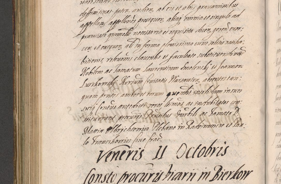 Zdjęcie nr 742 dla obiektu archiwalnego: Illustrissimo et Reverendissimo in Christo Patre Domino Domino Petro Tylicki Dei et Apostolice Sedis Gratia Episcopo Cracoviensis Duce Severiensis Acta actorum causarum sententiarum tam interloquutoriarum quam definitivarum decretorum obligationum, quietationum, recognitionum, constitutionum procuratorum etc. etc. coram Admodum Reverendo Domino Thoma Oborski I. V. Doctore Canonico Vicario in Spiritualibus et Officiali generali Cracoviensis in anno Domini Millesimo Sexcentessimo Decimoquarto Cuius Indictio duodecima Pontificus SS. D. N. D. Pauli Divina providentia Papae quinti Anno decimo foeliciter incipiunt
