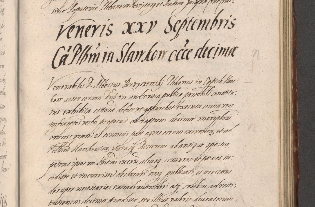 Zdjęcie nr 735 dla obiektu archiwalnego: Illustrissimo et Reverendissimo in Christo Patre Domino Domino Petro Tylicki Dei et Apostolice Sedis Gratia Episcopo Cracoviensis Duce Severiensis Acta actorum causarum sententiarum tam interloquutoriarum quam definitivarum decretorum obligationum, quietationum, recognitionum, constitutionum procuratorum etc. etc. coram Admodum Reverendo Domino Thoma Oborski I. V. Doctore Canonico Vicario in Spiritualibus et Officiali generali Cracoviensis in anno Domini Millesimo Sexcentessimo Decimoquarto Cuius Indictio duodecima Pontificus SS. D. N. D. Pauli Divina providentia Papae quinti Anno decimo foeliciter incipiunt