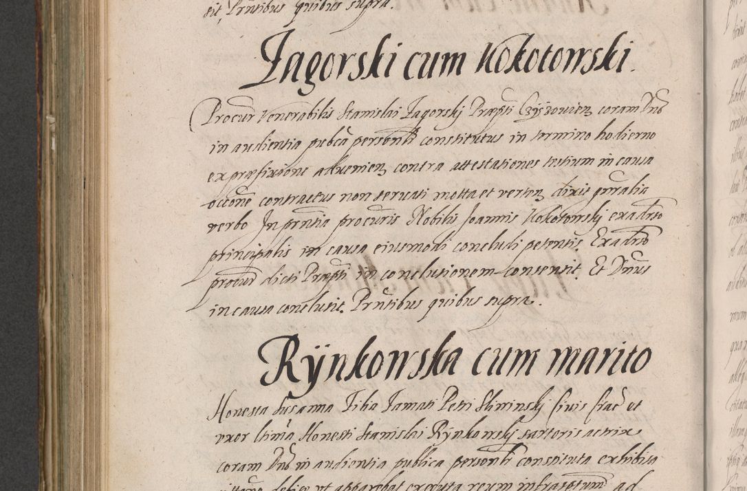 Zdjęcie nr 718 dla obiektu archiwalnego: Illustrissimo et Reverendissimo in Christo Patre Domino Domino Petro Tylicki Dei et Apostolice Sedis Gratia Episcopo Cracoviensis Duce Severiensis Acta actorum causarum sententiarum tam interloquutoriarum quam definitivarum decretorum obligationum, quietationum, recognitionum, constitutionum procuratorum etc. etc. coram Admodum Reverendo Domino Thoma Oborski I. V. Doctore Canonico Vicario in Spiritualibus et Officiali generali Cracoviensis in anno Domini Millesimo Sexcentessimo Decimoquarto Cuius Indictio duodecima Pontificus SS. D. N. D. Pauli Divina providentia Papae quinti Anno decimo foeliciter incipiunt