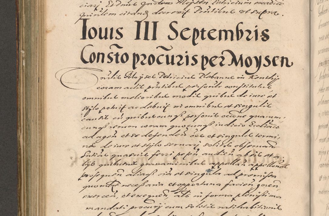 Zdjęcie nr 692 dla obiektu archiwalnego: Illustrissimo et Reverendissimo in Christo Patre Domino Domino Petro Tylicki Dei et Apostolice Sedis Gratia Episcopo Cracoviensis Duce Severiensis Acta actorum causarum sententiarum tam interloquutoriarum quam definitivarum decretorum obligationum, quietationum, recognitionum, constitutionum procuratorum etc. etc. coram Admodum Reverendo Domino Thoma Oborski I. V. Doctore Canonico Vicario in Spiritualibus et Officiali generali Cracoviensis in anno Domini Millesimo Sexcentessimo Decimoquarto Cuius Indictio duodecima Pontificus SS. D. N. D. Pauli Divina providentia Papae quinti Anno decimo foeliciter incipiunt