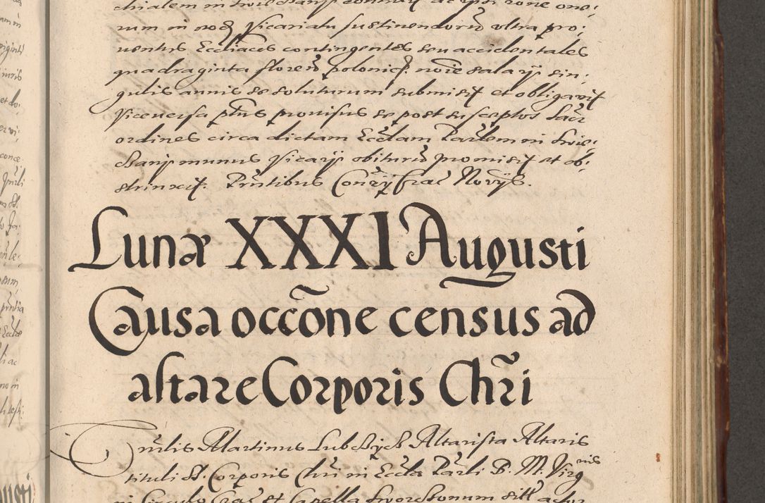 Zdjęcie nr 685 dla obiektu archiwalnego: Illustrissimo et Reverendissimo in Christo Patre Domino Domino Petro Tylicki Dei et Apostolice Sedis Gratia Episcopo Cracoviensis Duce Severiensis Acta actorum causarum sententiarum tam interloquutoriarum quam definitivarum decretorum obligationum, quietationum, recognitionum, constitutionum procuratorum etc. etc. coram Admodum Reverendo Domino Thoma Oborski I. V. Doctore Canonico Vicario in Spiritualibus et Officiali generali Cracoviensis in anno Domini Millesimo Sexcentessimo Decimoquarto Cuius Indictio duodecima Pontificus SS. D. N. D. Pauli Divina providentia Papae quinti Anno decimo foeliciter incipiunt