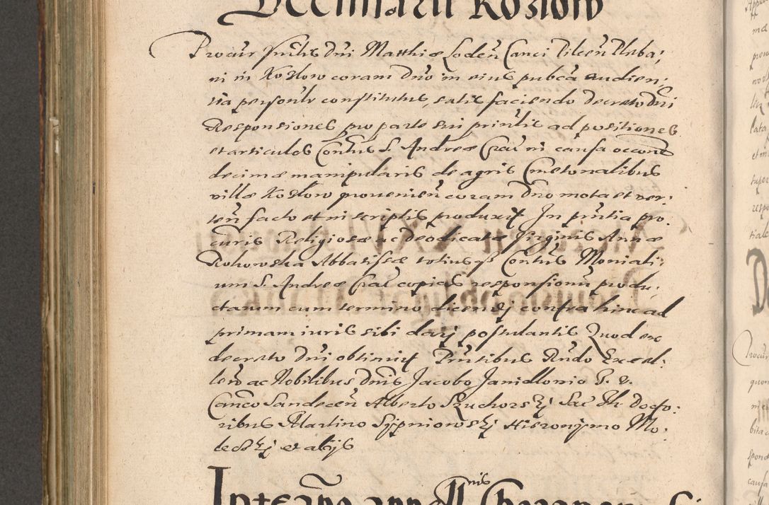 Zdjęcie nr 674 dla obiektu archiwalnego: Illustrissimo et Reverendissimo in Christo Patre Domino Domino Petro Tylicki Dei et Apostolice Sedis Gratia Episcopo Cracoviensis Duce Severiensis Acta actorum causarum sententiarum tam interloquutoriarum quam definitivarum decretorum obligationum, quietationum, recognitionum, constitutionum procuratorum etc. etc. coram Admodum Reverendo Domino Thoma Oborski I. V. Doctore Canonico Vicario in Spiritualibus et Officiali generali Cracoviensis in anno Domini Millesimo Sexcentessimo Decimoquarto Cuius Indictio duodecima Pontificus SS. D. N. D. Pauli Divina providentia Papae quinti Anno decimo foeliciter incipiunt